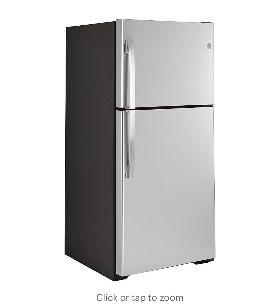 GE - 19.2 Cu. Ft. Top-Freezer Refrigerator - Stainless Steel