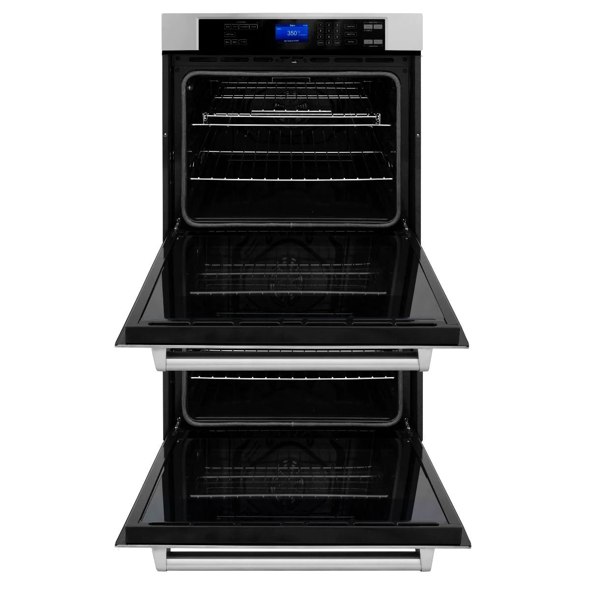 ZLINE Kitchen Package with Refrigeration, 36 in. Stainless Steel Gas Rangetop, 36 in. Convertible Vent Range Hood, 30 in. Double Wall Oven, and 24 in. Tall Tub Dishwasher (5KPR-RTRH36-AWDDWV)